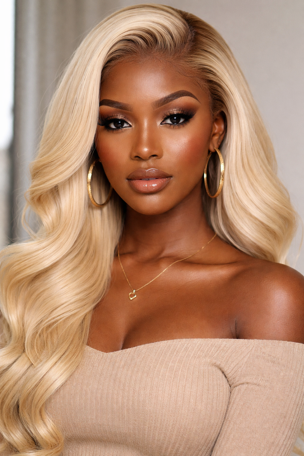 Blonde lace Front Wig – 100% Virgin Brazilian Human Hair